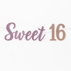 Sweet 16 Sequin Banner Decoration