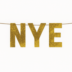New Year's Eve Jumbo Sequin Banner - 5 ft