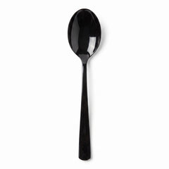 Black Plastic Serving Spoons - 9.75 In. | 2 Count