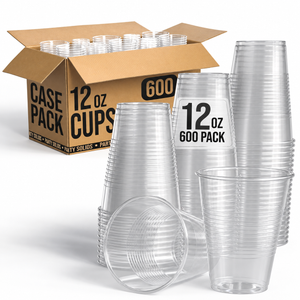 12 Oz. Clear Plastic Cups | Case of 600