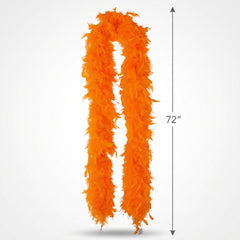 Vibrant Orange Feather Boa - 72" Costume Accessory