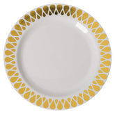 14 Oz.Gold Droplet Design Soup Bowls | 10 Count