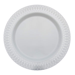 14 Oz. Silver Ovals Design Soup Bowls | 10 Count