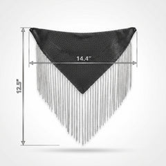 Cowgirl Glam Metal Mesh Bandana with Fringe