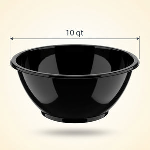 Black 10 Qt Plastic Serving Bowl