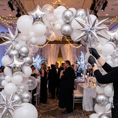 Silver Star Accent Balloon Decor Kit