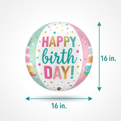 ORBZ Happy Cake Day Foil Balloon