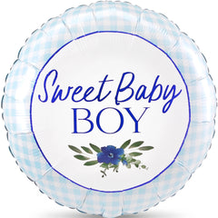 Sweet Baby Boy Blue Foil Balloon