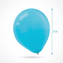 Caribbean Blue Mini Latex Balloons - 5 In. | 50 Pack