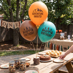 Wilderness Adventure Latex Balloons for Baby's First Birthday, 12-Inch, 6-Pack