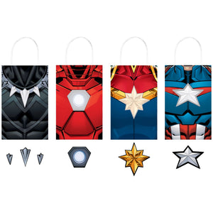 Marvel Avengers Customizable Kraft Favor Bags Kit - 8 Pack