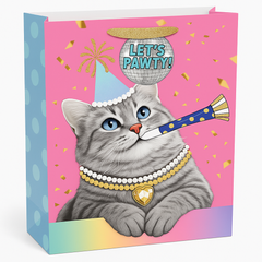 Let's Pawty Large Gift Bag - Matte Finish