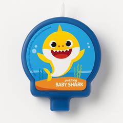 Baby Shark Molded Birthday Candle - 2.4-inch