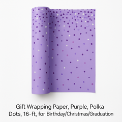 Purple Scatter Dot Gift Wrap - 16 ft
