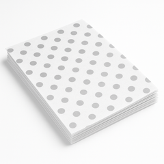 Silver Dot Pattern Tissue Paper - 8 Count