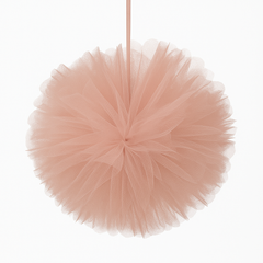 Elegant Love and Leaves Tulle Pom Pom Wedding Decoration