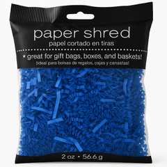 Royal Blue Crinkle Paper Shreds for Gift Wrapping, 2 oz