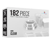 182 Piece Combo Set - Service For 26 - Clear
