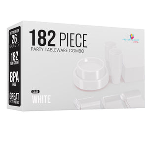 182 Piece Combo Set - Service For 26 - White