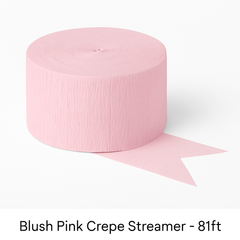 Blush Pink Crepe Streamer - 81ft