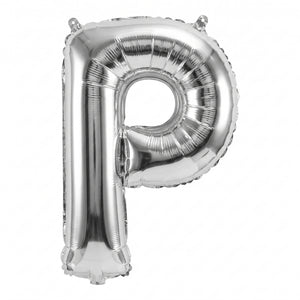 Silver Foil Letter "P" Balloon - Air Filled