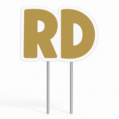 Versatile "RD" Lawn Sign for Birthdays