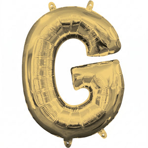 Gold Foil Air-Filled Letter G Balloon