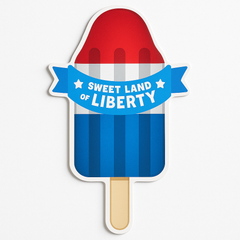 Patriotic Black Rocket Pop Outdoor Cutouts