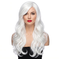 Long Glamorous White Wig - One Size