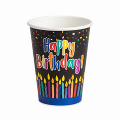 Colorful Birthday Candles 9 oz. Paper Cups