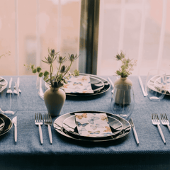 10 In. Classic Navy Design Plastic Plates | 120 Count