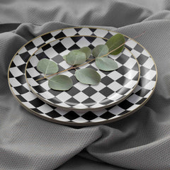 10 In. Earthtrends Checkered Design Plates | 20 Count