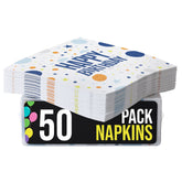 Blue Birthday Print Luncheon Napkins - 50 Ct.