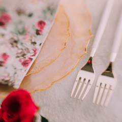 7.5 In. Rose/Gold Petal Plates | 120 Count