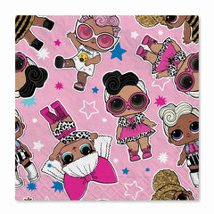 LOL Surprise! Together 4EVA Beverage Napkins - 16 Pack - 5 In. X 5 In.