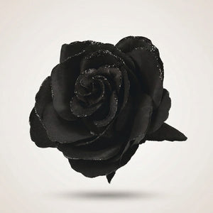 Gothic Black Flower Hair Clip