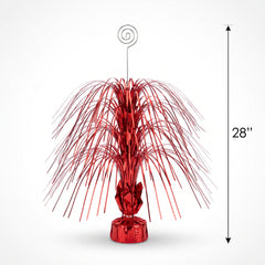Red Metallic Spray Centerpiece - 28 In.