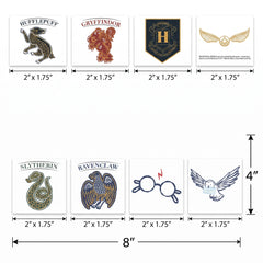 Harry Potter Hogwarts House Temporary Tattoos, 24-Pack