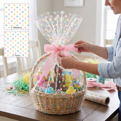 Festive Easter Polka Dot Cello Wrap