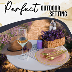 Pink/Gold Petal Plates - Combo Pack 120/120