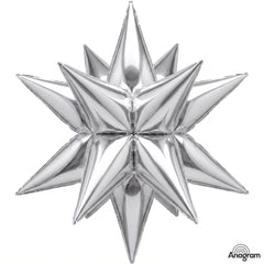 Silver Magic Star Foil Balloon - 18 Inch