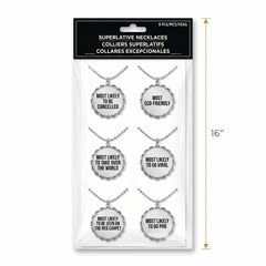 Graduation Celebration Shot Glass Necklace Set - 6 Pack