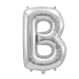 Silver Letter "B" Foil Balloon | 34"