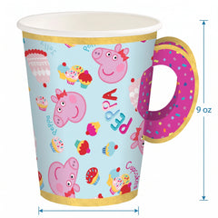 Peppa Pig Tea Party Paper Cup with Handle - 9oz