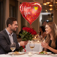 Heartfelt Love Glitter Hearts Foil Balloon