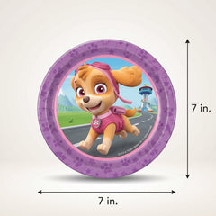 PAW Patrol Skye 7" Round Paper Plates