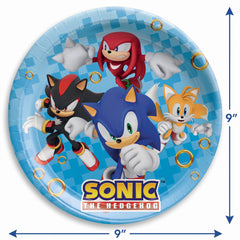 Sonic the Hedgehog 9" Round Party Plates