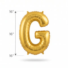 Gold Foil Air-Filled Letter G Balloon