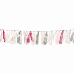 Luminous Iridescent Tulle Ribbon Garland for Kids' Birthday