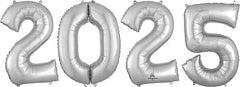 Silver 2025 Numbers Kit Foil Balloons | 34"